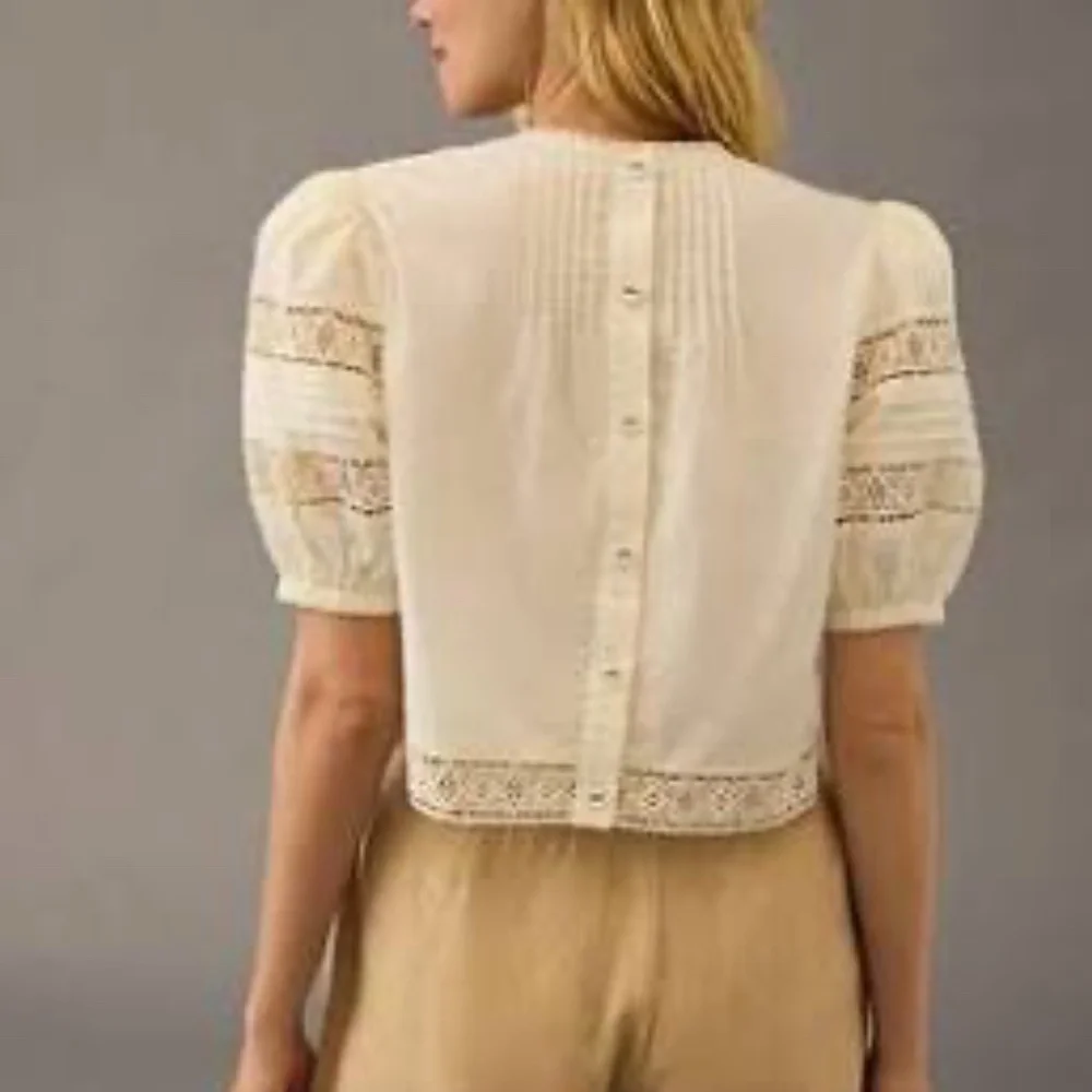 Hunter Bell Ousie Lace Blouse small - Picture 2 of 7